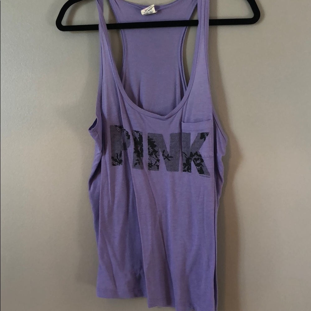 Oversized Pink Pocket Tank - Size XS